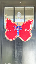 Load image into Gallery viewer, Fourth of July Butterfly Burlap Door Hanger