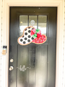 Derby Hat Burlap Door Hanger