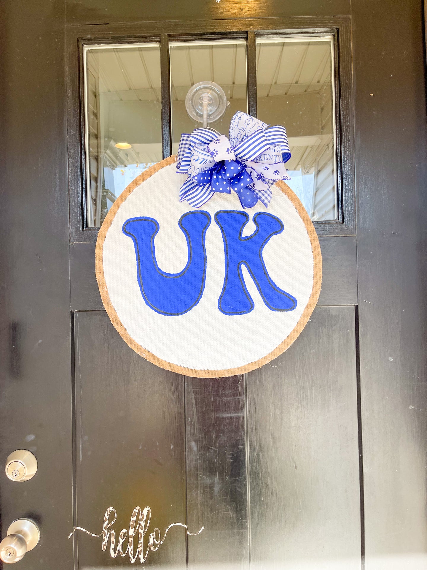 Blue and White Circle Door Hanger