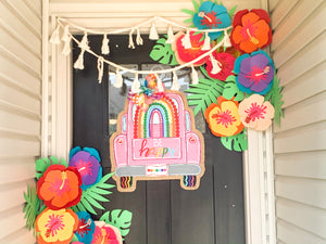 Be Happy Rainbow Truck Door Hanger