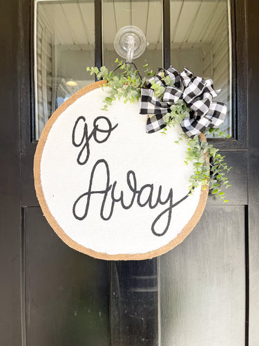 Go Away Circle Door Hanger