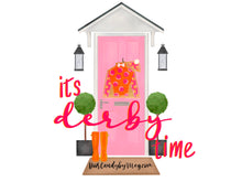 Load image into Gallery viewer, Derby Silk Door Hanger in Pink/Orange