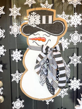 Load image into Gallery viewer, Sassy Snowgal in Black and White Mixed Ribbons