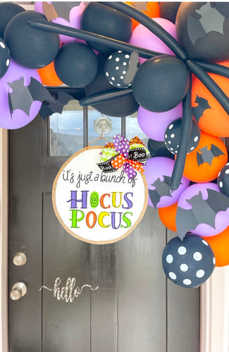 Three Witches Circle Halloween Door Hanger