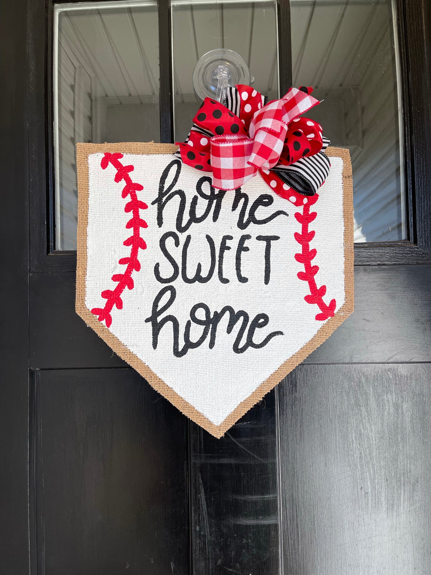 Baseball Home Plate Door Hanger in Home Sweet Home