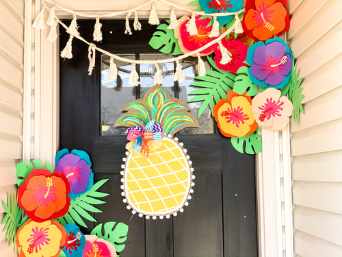 Burlap Pineapple Door Hanger (Small/Multi/Criss Cross)