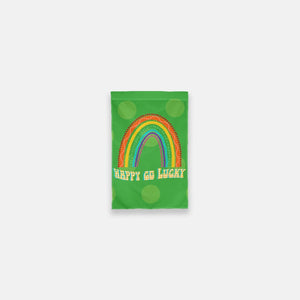 Happy Go Lucky Rainbow Garden Flag - 12" x 18"