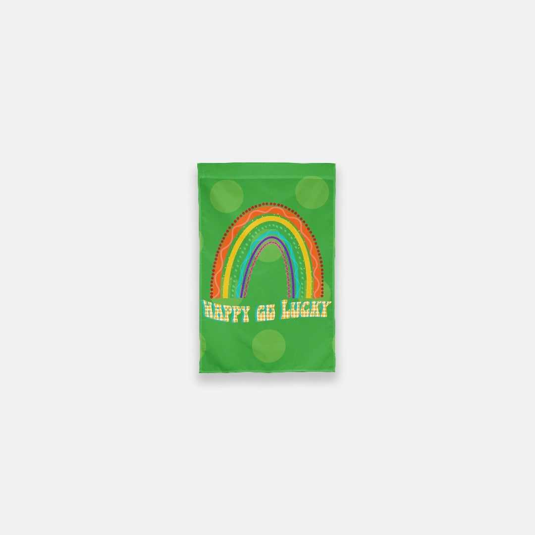 Happy Go Lucky Rainbow Garden Flag - 12