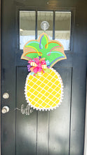 Load image into Gallery viewer, Burlap Pineapple Door Hanger (Large/Multi/Criss Cross)