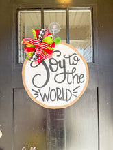 Load image into Gallery viewer, Joy to the World Circle Door Hanger