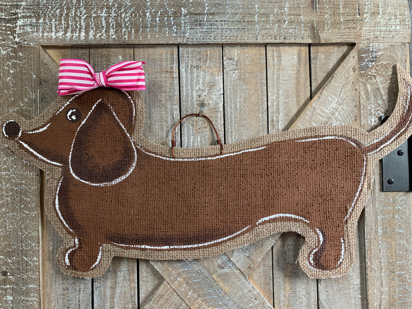 Whimsy Doxie Dog Door Candy - Red/Brown Markings
