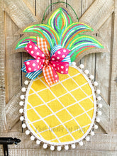 Load image into Gallery viewer, Burlap Pineapple Door Hanger (Small/Multi/Criss Cross)