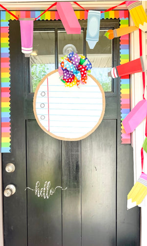 Back to School Circle Door Hanger