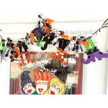 Load image into Gallery viewer, Halloween Witch Leg Garland - Mixed Print with Buffalo Check