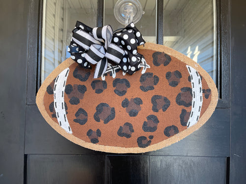 Leopard Football Door Hanger