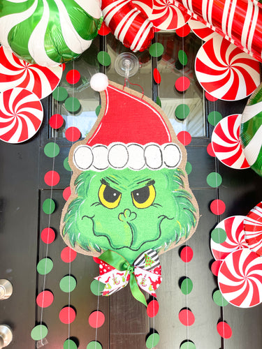 He’s a Mean One Christmas Character Door Hanger