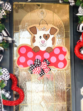 Load image into Gallery viewer, Dog Bone Door Hanger - Puppy Love