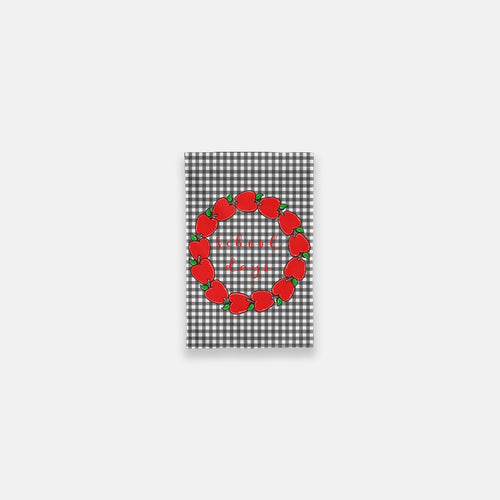 Gingham School Days Apple Garden Flag - 12