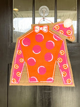 Load image into Gallery viewer, Derby Silk Door Hanger in Pink/Orange