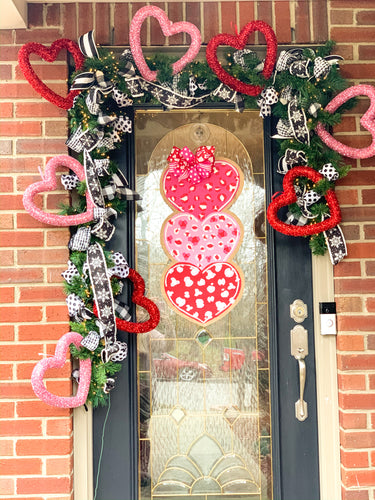 Leopard Hearts Door Hanger