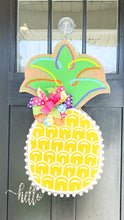 Load image into Gallery viewer, Burlap Pineapple Door Hanger (Large/Multi/Scallop)