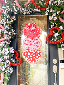 Leopard Hearts Door Hanger