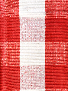 Red & White Buffalo Check Door Mat Rug