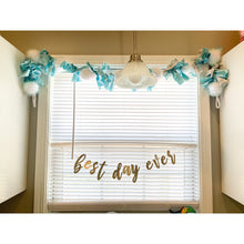 Load image into Gallery viewer, Hand Tied Snowball Garland in Turquoise