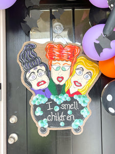 Large Three Witches Halloween Door Hanger - Hocus Pocus Inspired