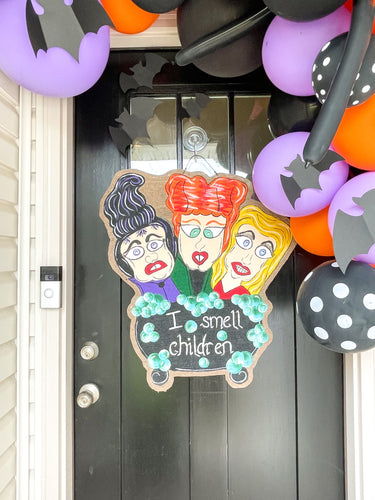 Large Three Witches Halloween Door Hanger - Hocus Pocus Inspired