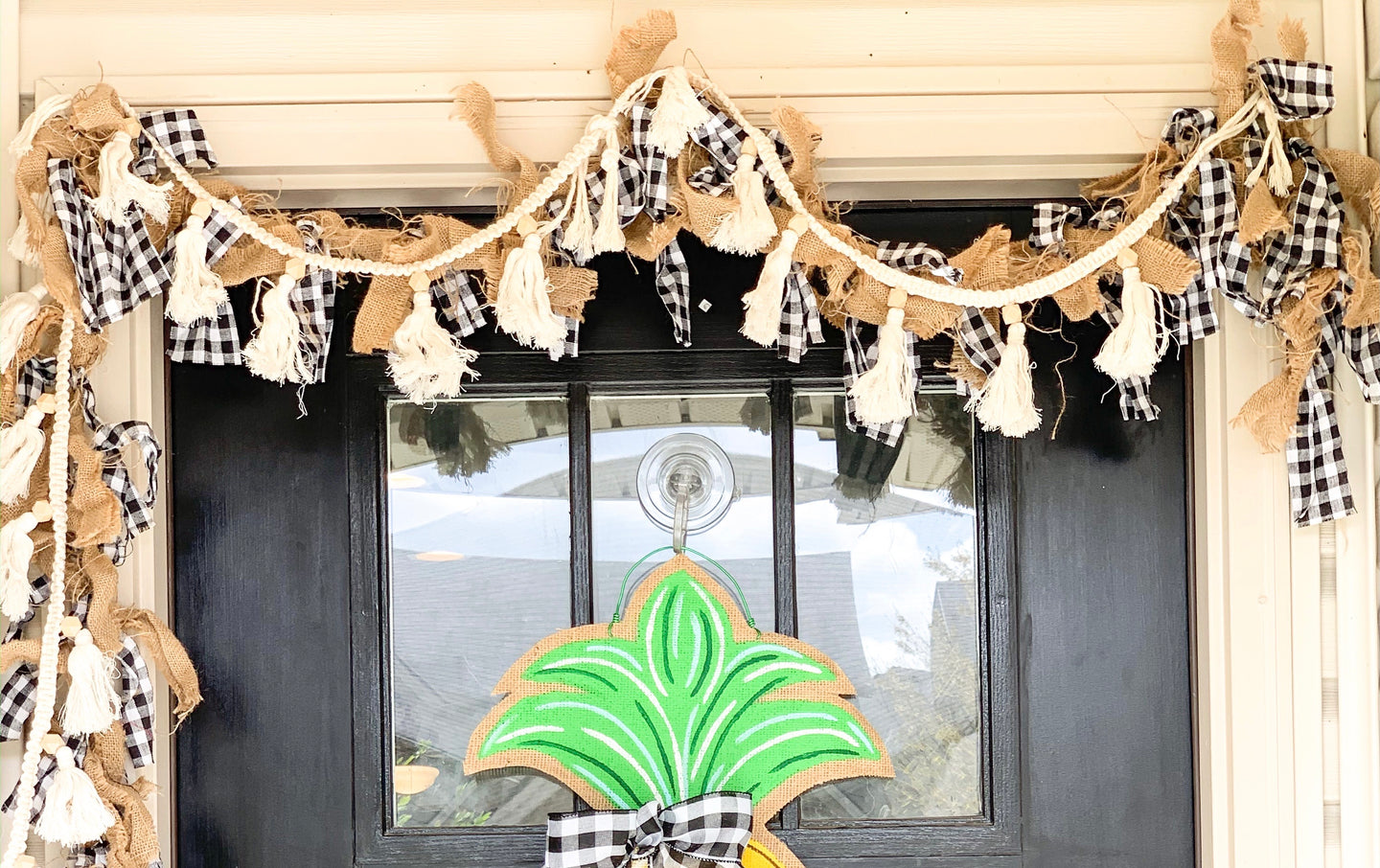 Black and White Buffalo Check Garland