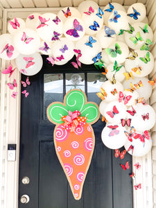 Easter Burlap Door Hanger - Supersize Polka Dot Carrot