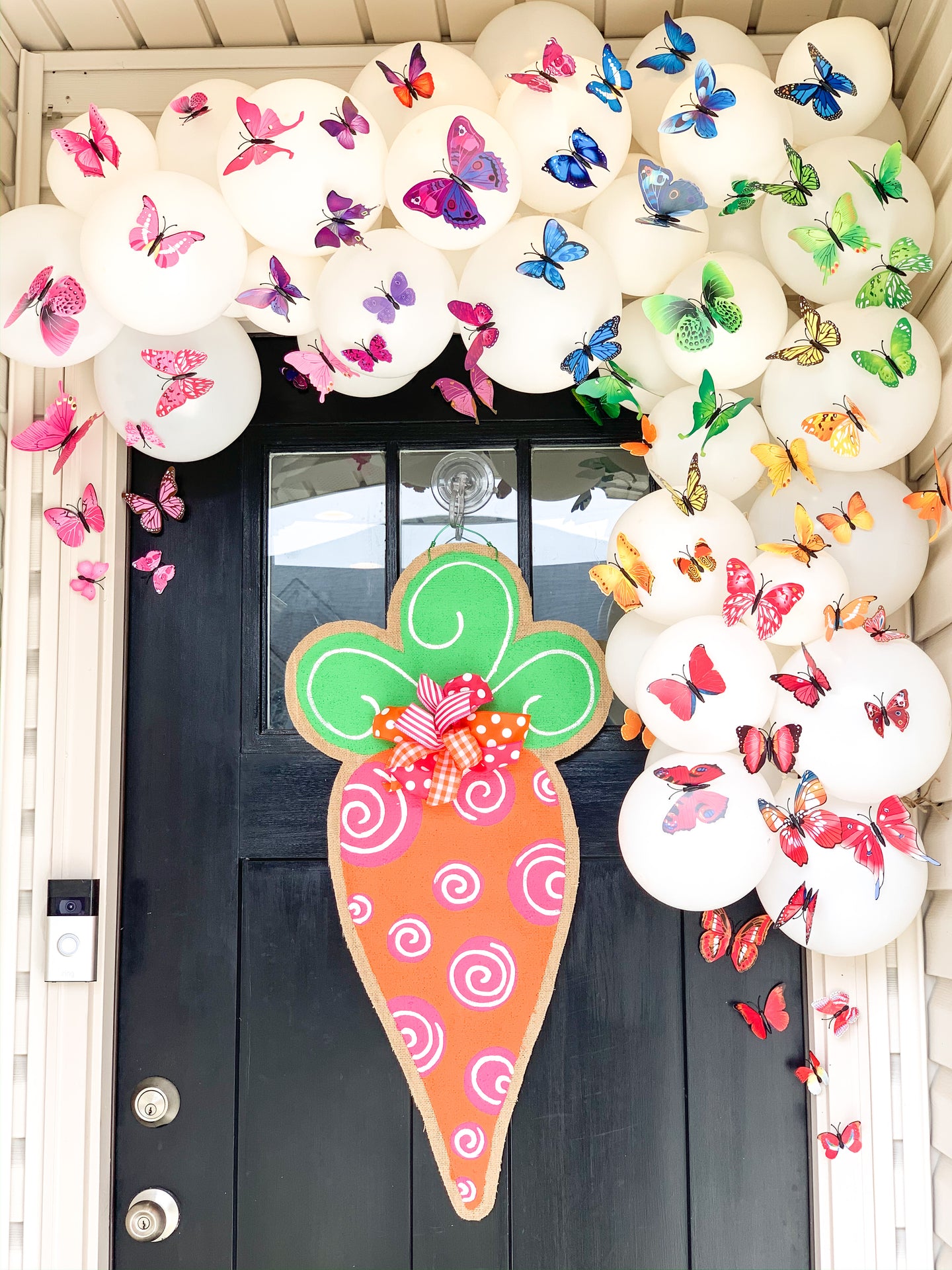 Easter Burlap Door Hanger - Supersize Polka Dot Carrot