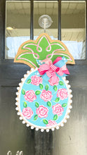 Load image into Gallery viewer, Burlap Pineapple Door Hanger - Lilly First Impressions Inspired (Small/Turquoise)