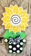 Load image into Gallery viewer, Sunflower Door Hanger - Large Yellow and Black