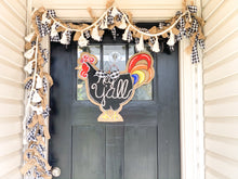 Load image into Gallery viewer, Painted Rooster Door Hanger - Hey Y&#39;all