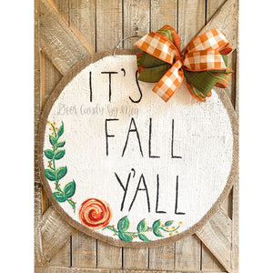 Farmhouse Door Hanger - It’s Fall Y’all