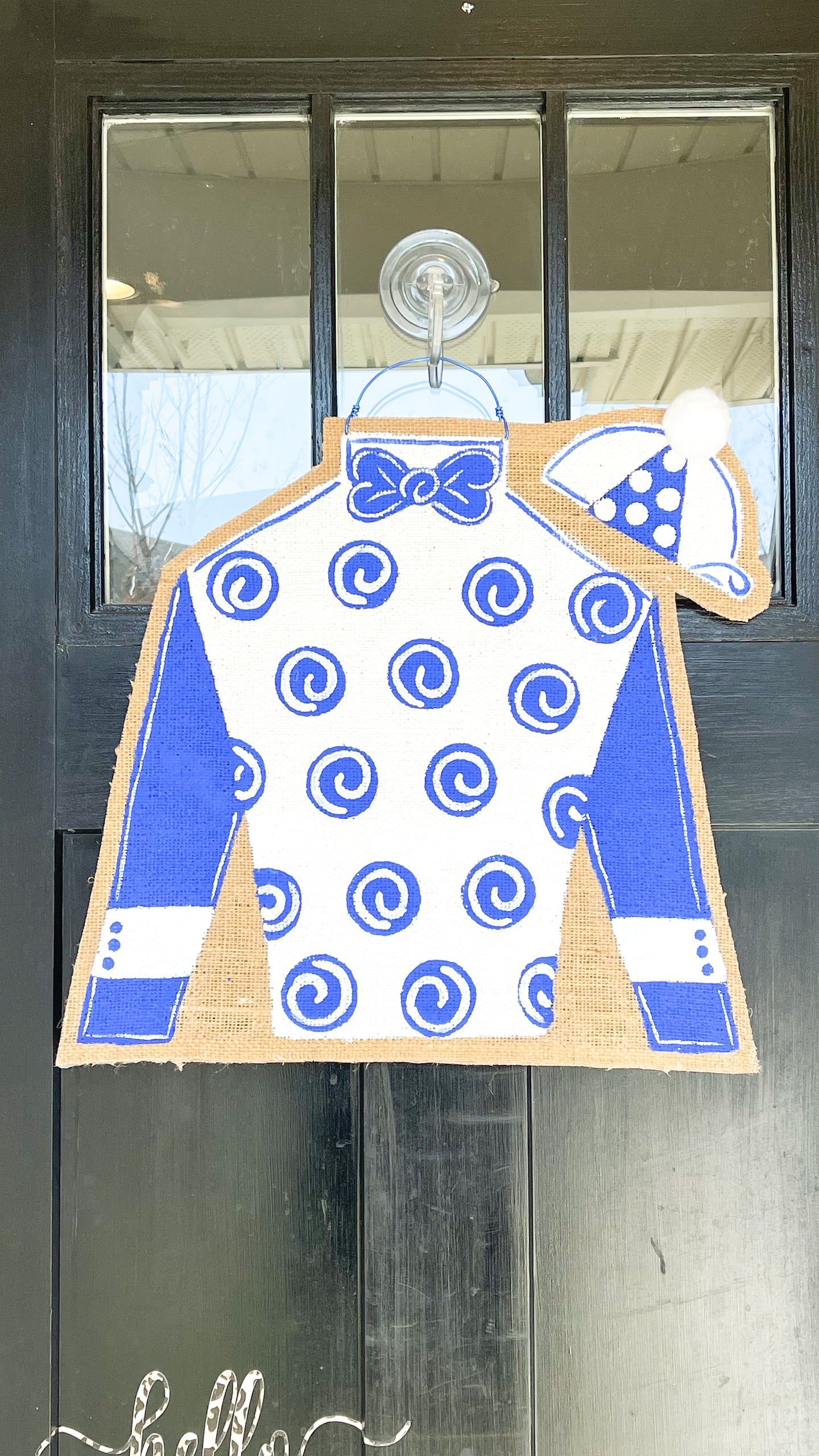Derby Silk Door Hanger in Royal Blue