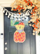 Load image into Gallery viewer, Puppy in a Pumpkin Door Hanger