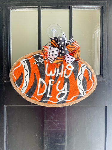 Who Dey Football Door Hanger