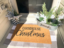 Load image into Gallery viewer, Gray &amp; White Buffalo Check Door Mat Rug