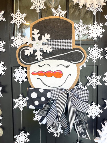 Large Jolly Snowgal in Black and White