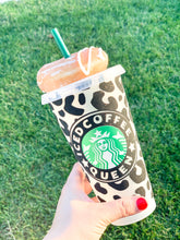 Load image into Gallery viewer, Iced Coffee Queen Leopard Print Reusable Cold Cup