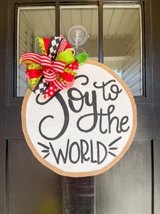 Joy to the World Circle Door Hanger