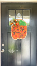 Load image into Gallery viewer, Pumpkin Door Hanger - It’s Fall Y&#39;all Polka Dots