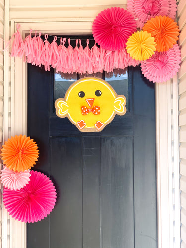 Easter Burlap Door Hanger - Chick-a-dee Boy