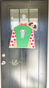 Derby Silk Door Hanger with Mint Julep