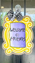 Load image into Gallery viewer, Welcome Yellow Frame Door Hanger
