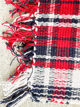 Load image into Gallery viewer, Red, White and Navy Plaid Door Mat Rug