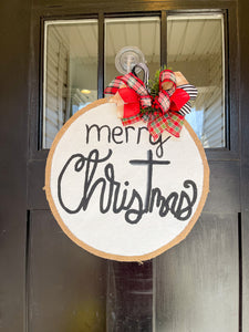 Merry CHRISTmas Circle Door Hanger